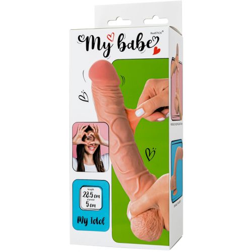 Реалистичный фаллоимитатор с имитацией двойной кожи My Babe My Idol 29 см