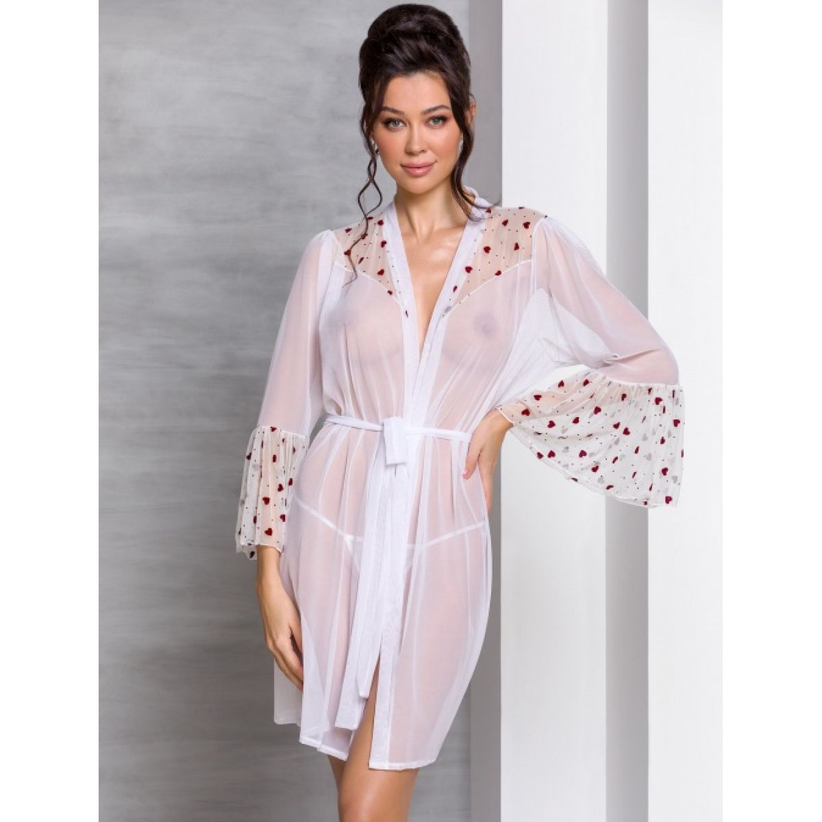 Белый Пеньюар Lovelia XXL/XXXL