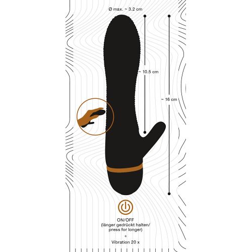 Виратор-кролик с рифленой поверхностью Bendy Ripple Clit Vibrator