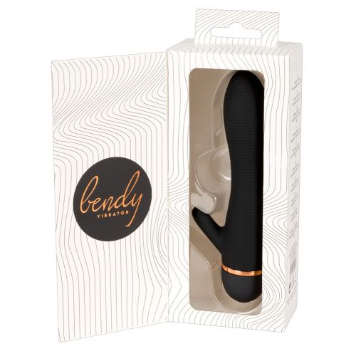 Виратор-кролик с рифленой поверхностью Bendy Ripple Clit Vibrator