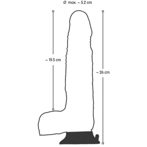 Вибратор-реалистик с функцией ротации на присоске Nature Skin Dancing Dick 19,5 см