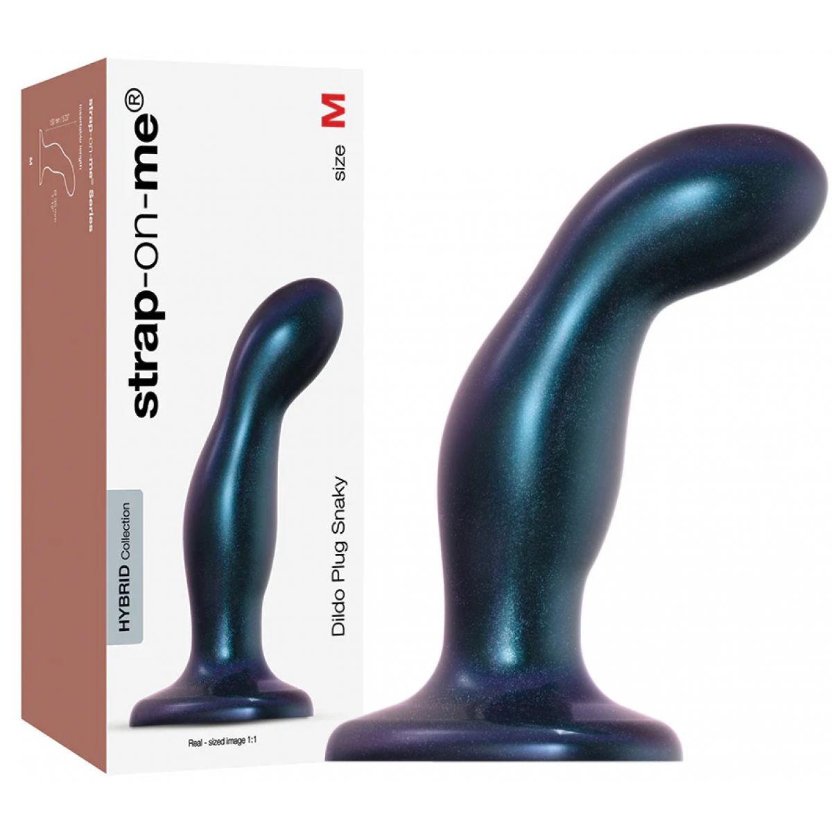 Фаллоимитатор Strap-On-Me Dildo Plug Snaky M синий 17 см 
