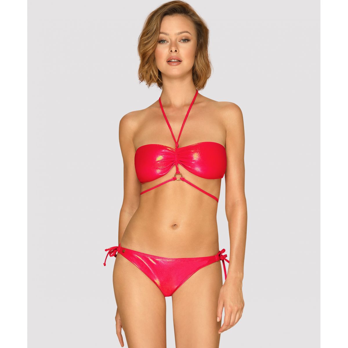 Мерцающий купальник с лифом-бандо Coralya S