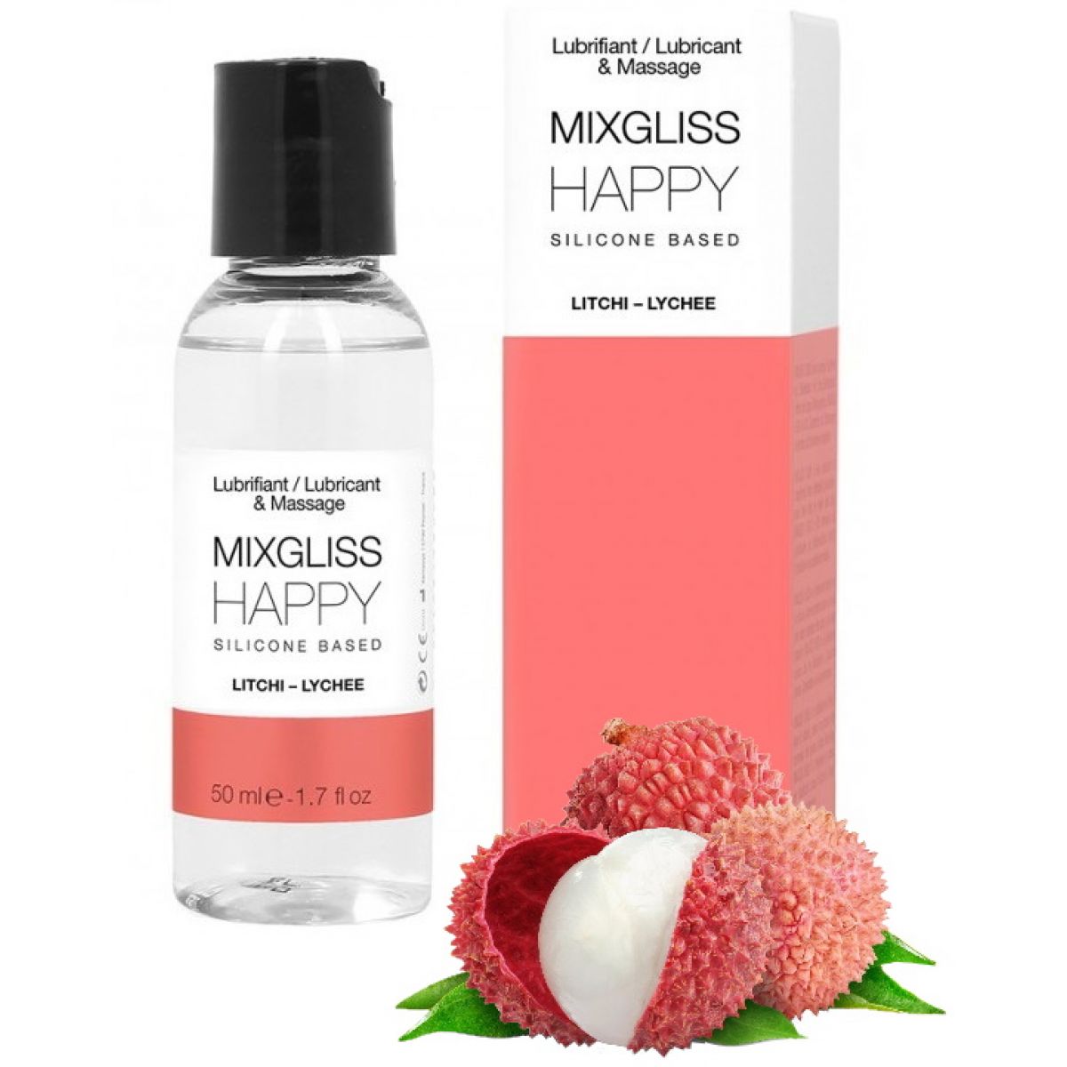 Смазка на силиконовой основе с ароматом личи MixGliss Happy Litchi Lychee 50 мл