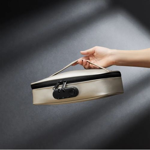 Сумка с кодовым замком для хранения игрушек Discreet Box Luxury Gold