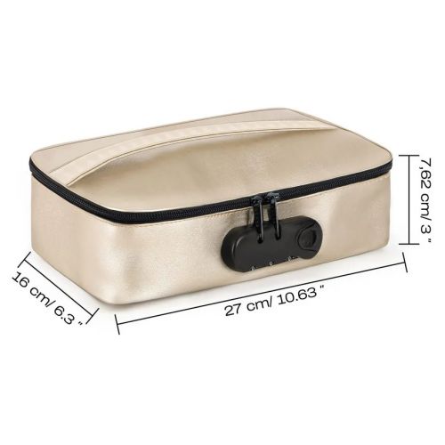 Сумка с кодовым замком для хранения игрушек Discreet Box Luxury Gold