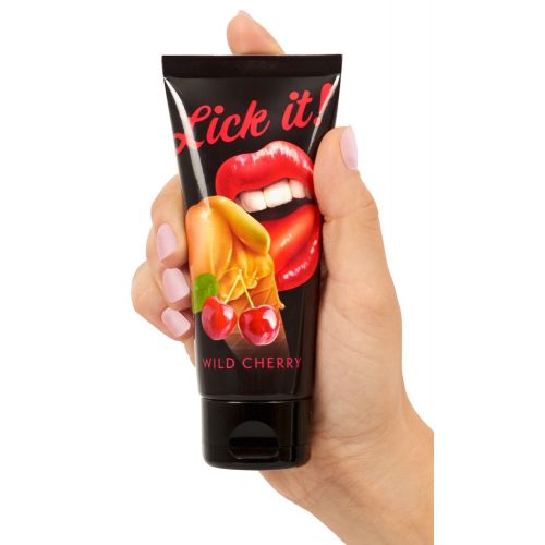 Гель съедобный Lick It дикая вишня 100 мл
