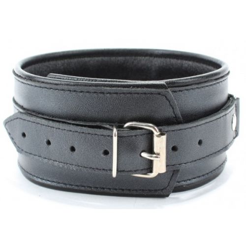 Ошейник из натуральной кожи черный