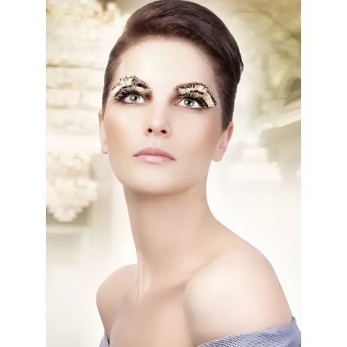 Накладные ресницы в полоску с перьями Baci