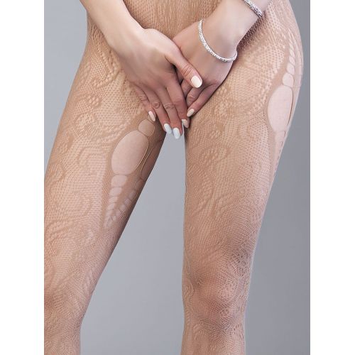 Бежевый боди-комбинезон Impulse с разрезами на бедрах S/L