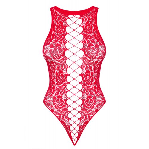 Дерзкое красное боди с открытой спинкой S/L