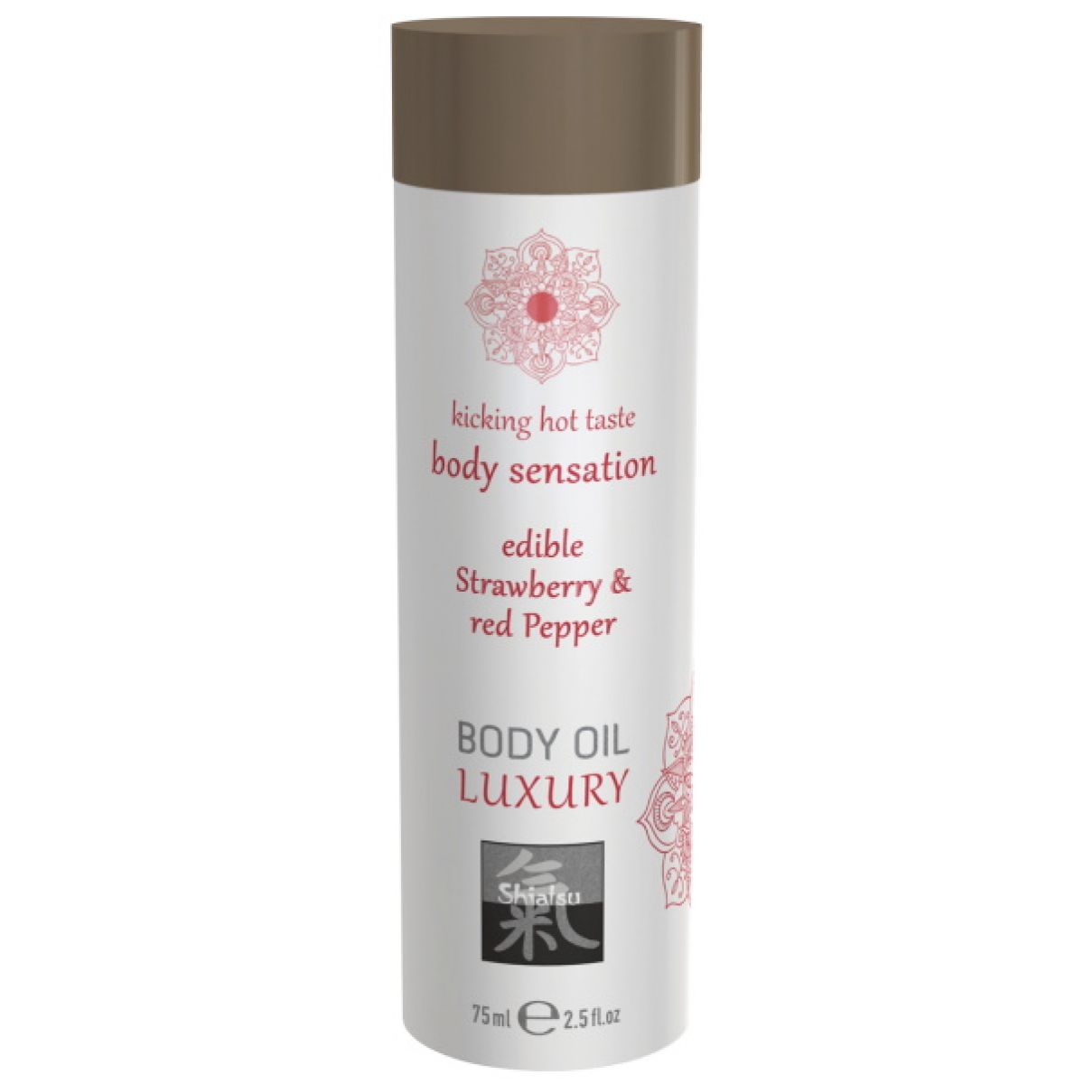 Съедобное масло для тела Клубника и красный перец, 75 мл 