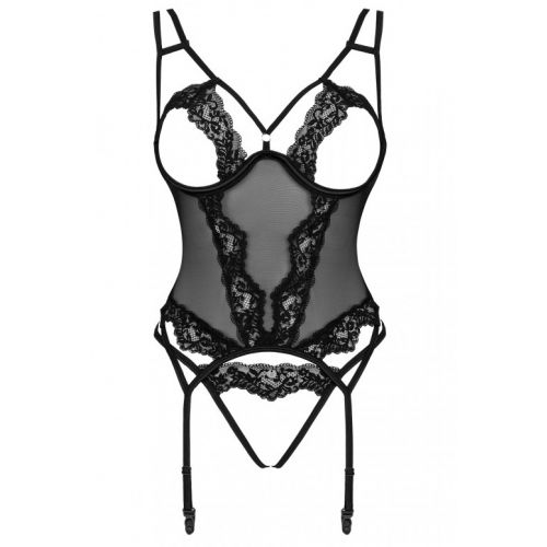 Эротический корсет с обнаженной грудью и открытыми трусиками Setilla L/XL