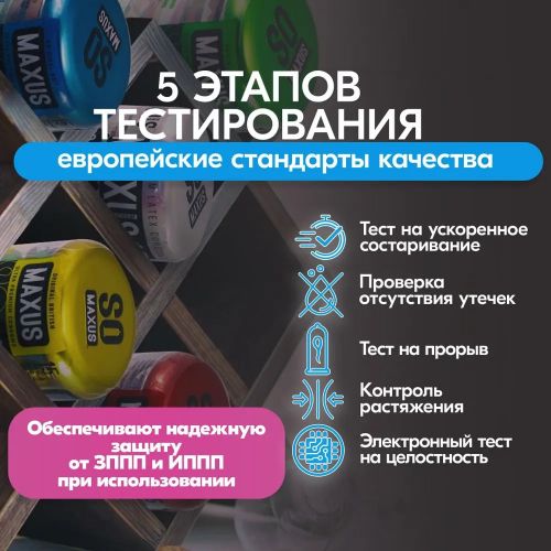 Презервативы в пластиковом кейсе Maxus №3 Special точечно-ребристые