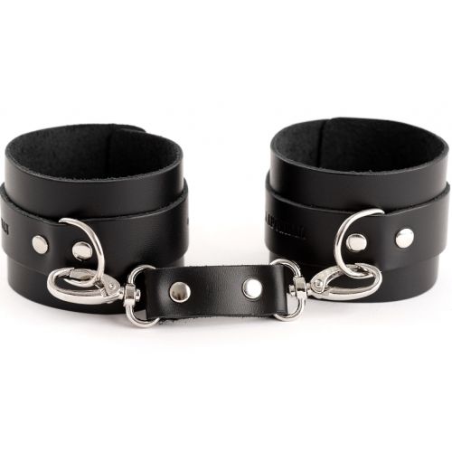 Кожаные черные наручники Lady's Arsenal Limited Edition
