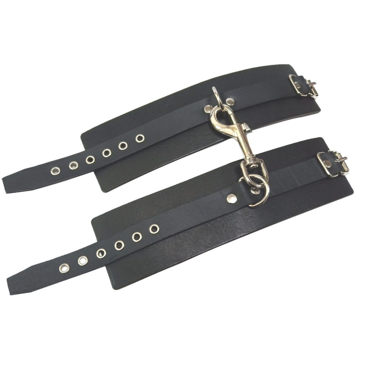 Наручники черные Hand Made из натуральной кожи