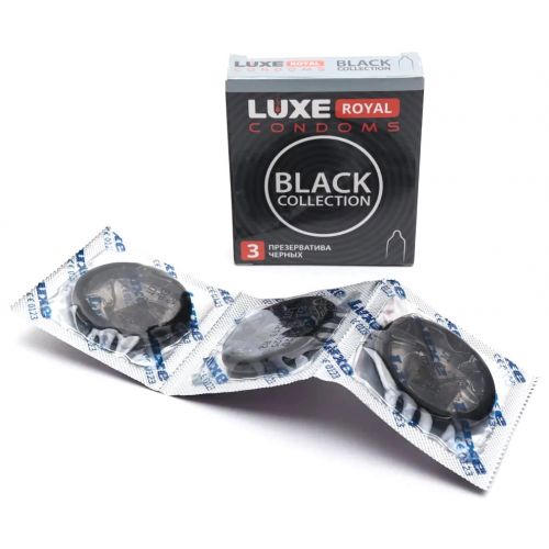 Черные презервативы Luxe Royal Black Collection 3 шт