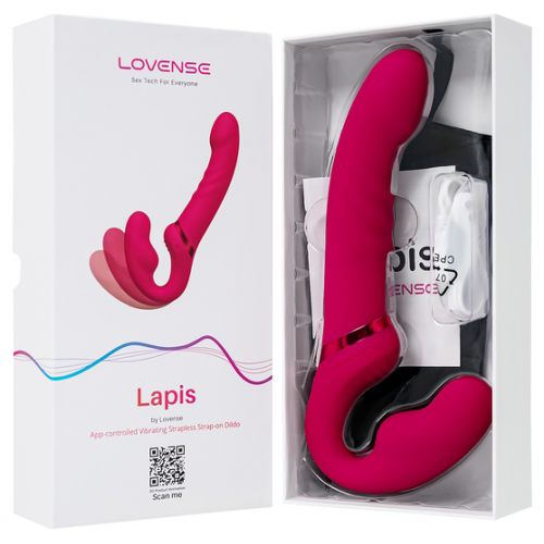 Безремневой смарт-страпон Lovense Lapis 23 см