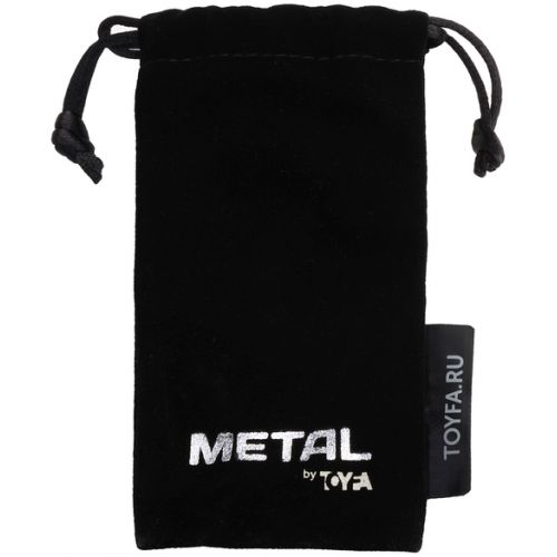 Металлическая анальная пробка Metal by Toyfa S с красной розой