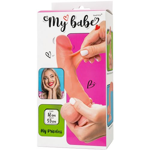 Реалистичный фаллос с эффектом двойной кожи My Babe My Priceless 18 см