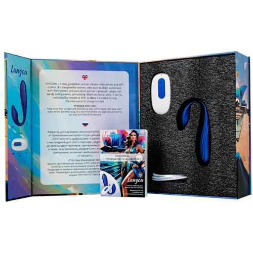 Смарт-вибратор для пар Leroina App Langou синий