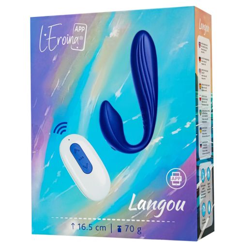 Смарт-вибратор для пар Leroina App Langou синий