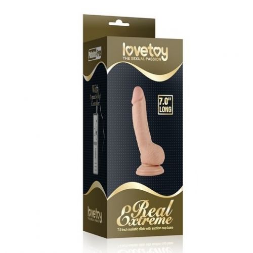 Вибратор с мошонкой Real Extreme черный 16.5 см