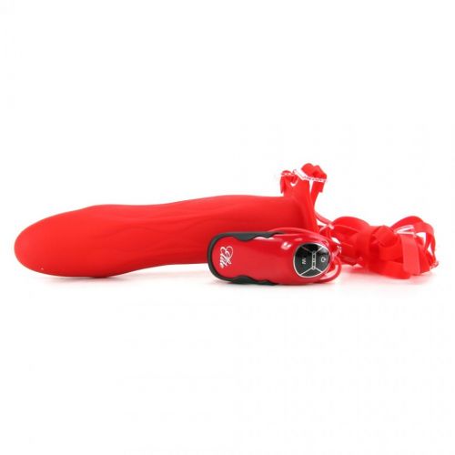 Страпон с вибрацией полый FF Extreme 9in Vibrating Silicone Hollow Strap-On