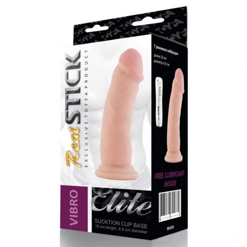 Вибратор Real Stick Elite на присоске с 7 режимами вибрации