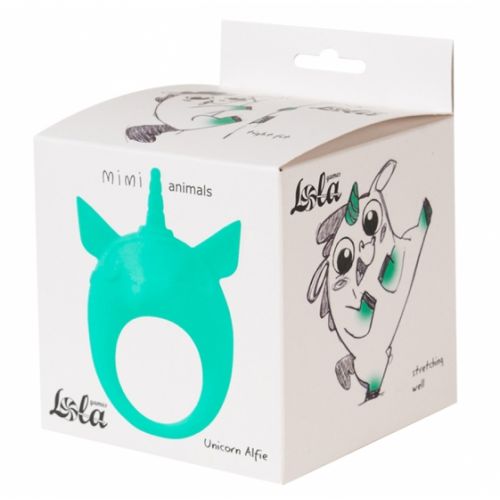 Эрекционное виброкольцо Mimi Animals Unicorn Alfie Green