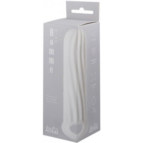 Фаллоудлинитель с кольцом Homme White Wide + 1,5 см 