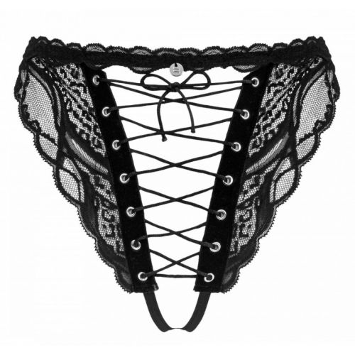 Сексуальные стринги со шнуровкой и открытым доступом S/M