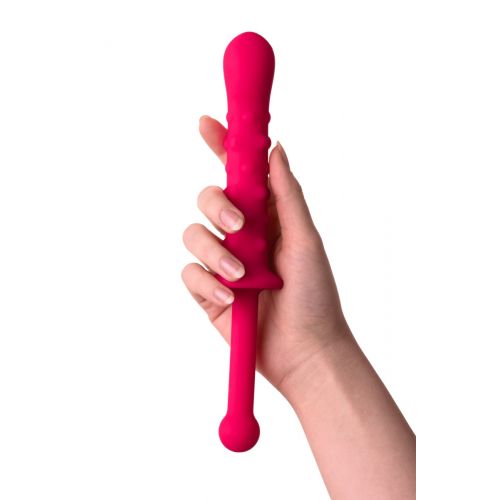 Двусторонний фаллоимитатор с массажными точками из медицинского силикона