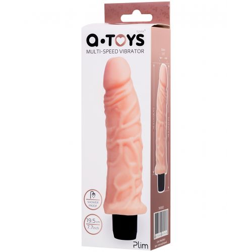 Реалистичный вибратор с выпуклыми венками A-Toys by Toyfa Plim 20 см