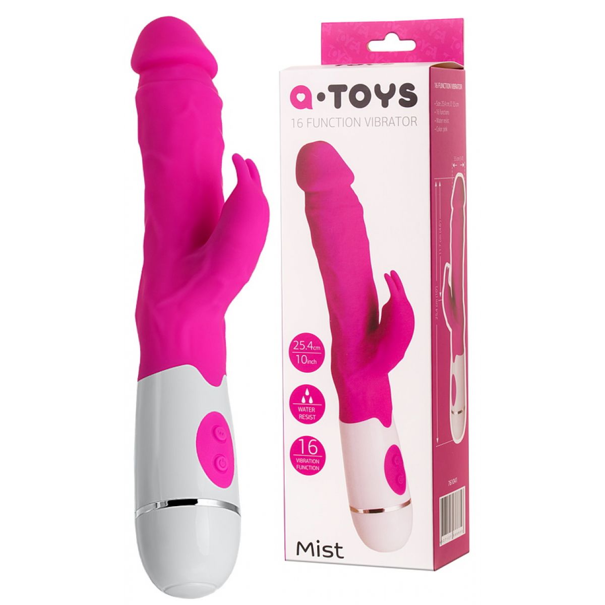 Вибратор с клиторальным стимулятором-кроликом Toyfa A-Toys Mist