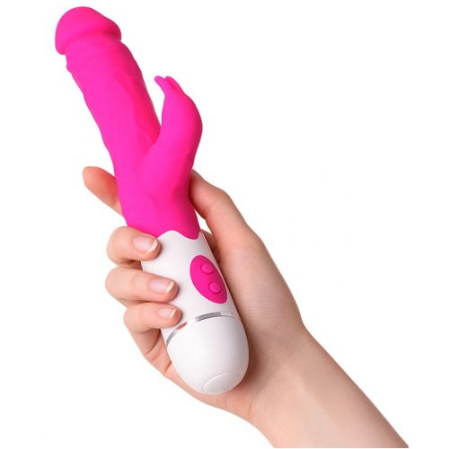 Вибратор с клиторальным стимулятором-кроликом Toyfa A-Toys Mist