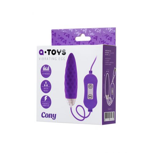 Фиолетовое виброяйцо A-Toys Cony