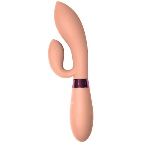 Вибратор с клиторальным стимулятором Indeep Gina Beige