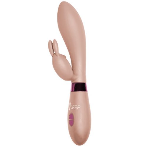 Вибратор с клиторальным стимулятором-кроликом Indeep Yonce Beige
