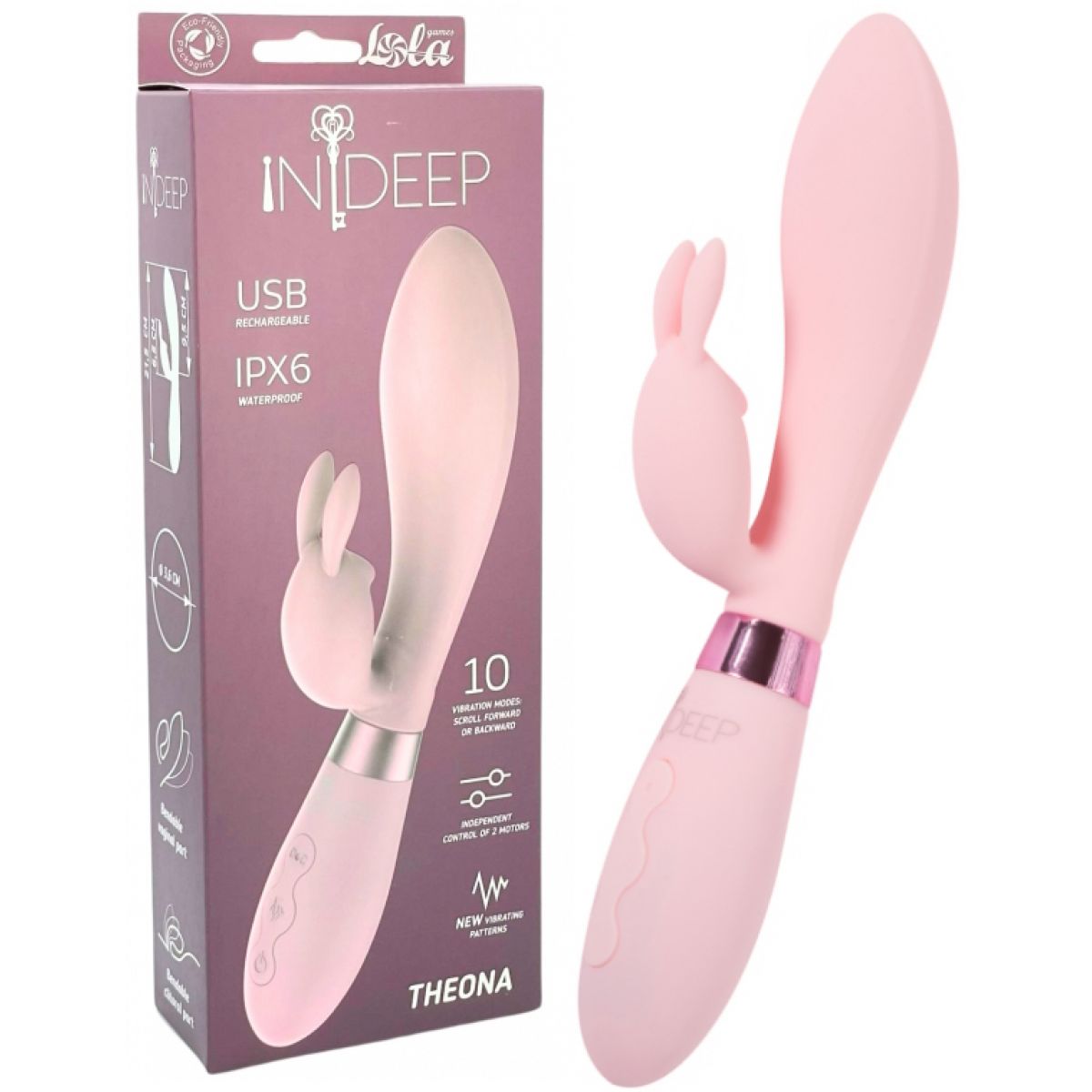 Перезаряжаемый вибратор Ideep Pro Theona розовый 