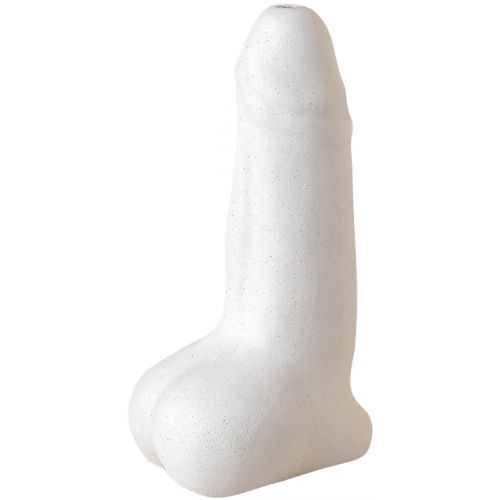 Матовая керамическая настольная ваза Достоинство белая 21 см