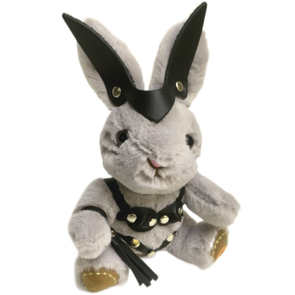 Игрушка-брелок БДСМ зайчик с плетью 18 см