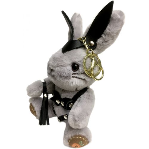 Игрушка-брелок БДСМ зайчик с плетью 18 см