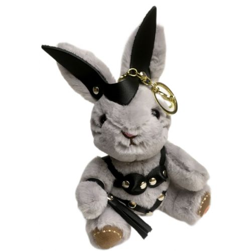 Игрушка-брелок БДСМ зайчик с плетью 18 см
