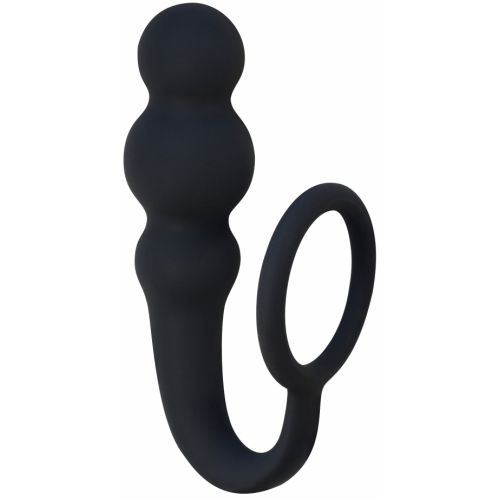 Анальная елочка с эррекционным кольцом Spice It Up Legend Blask