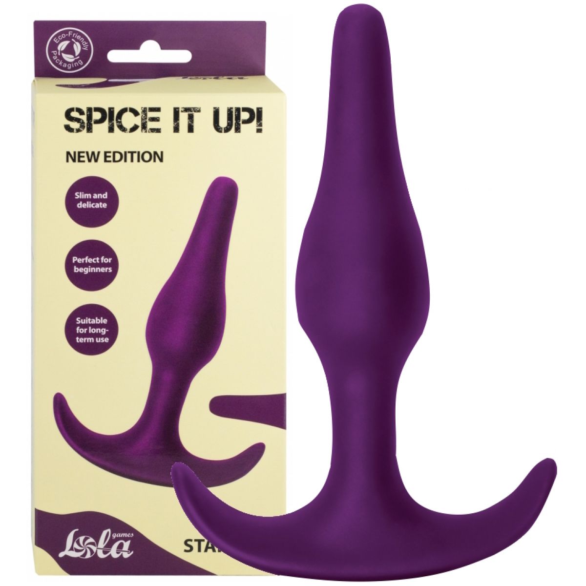 Анальный стимулятор из медицинского силикона Spice It Up Starter фиолетовый
