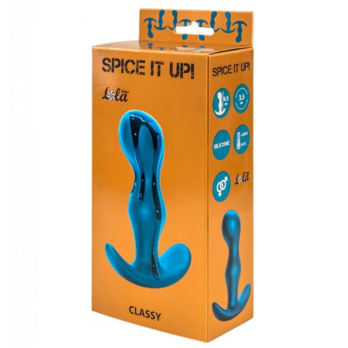 Анальная пробка для ношения Spice it up Classy Dark Aquamarine