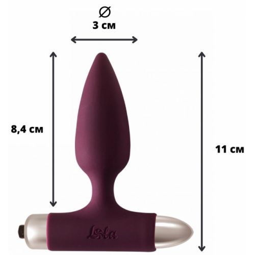 Анальная пробка с вибрацией Spice It Up New Edition Glory бордовая