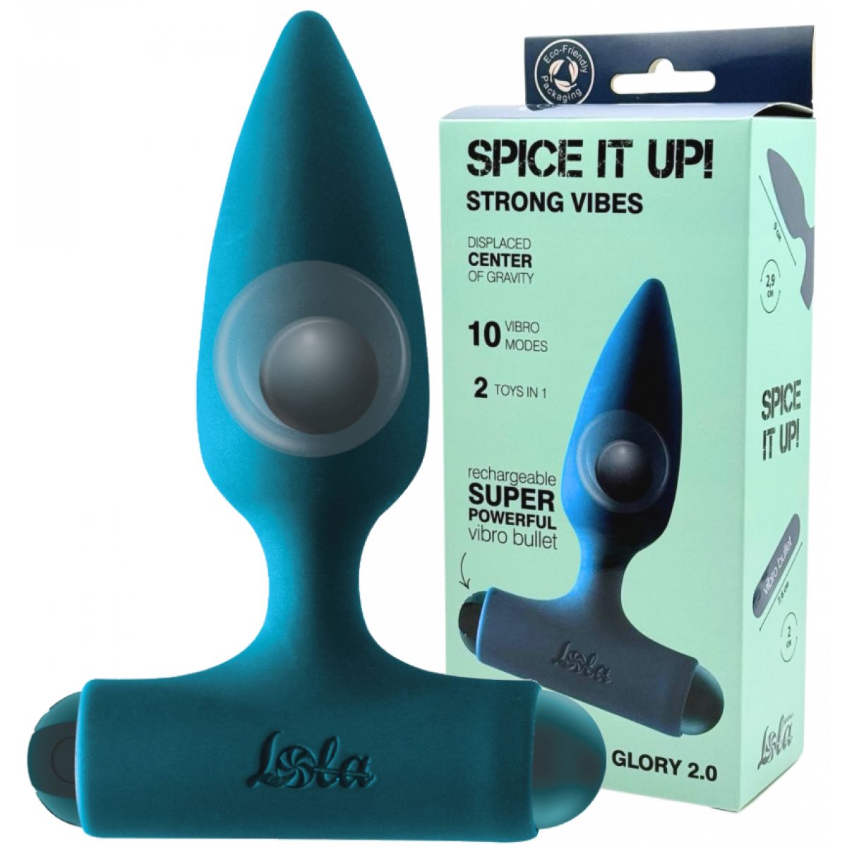 Анальная пробка с перезаряжаемой вибропулей Spice it Up Glory