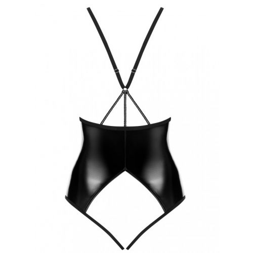 Виниловое черное боди с открытым доступом Stormea S/M